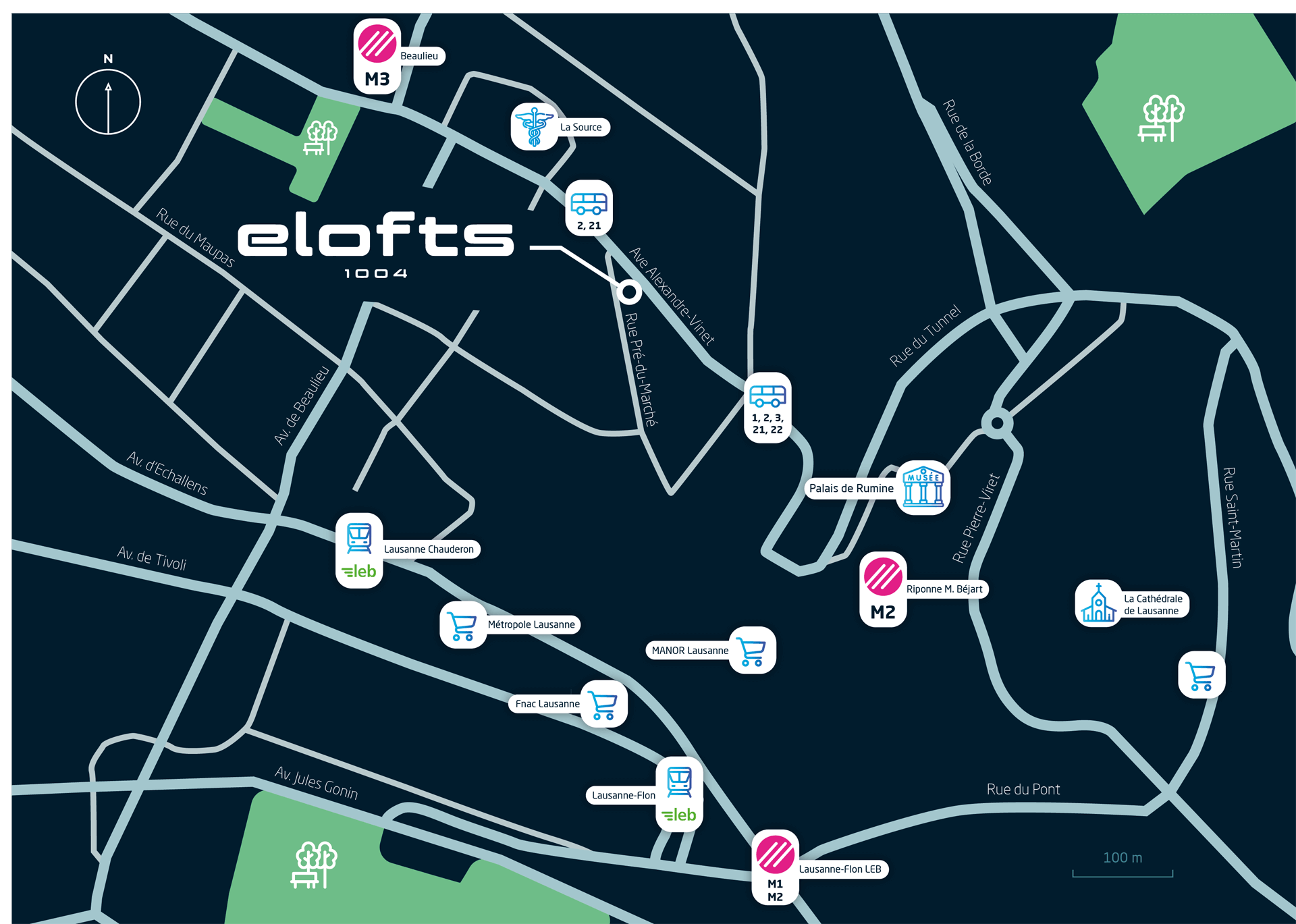 e-lofts map